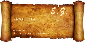 Samu Zita névjegykártya